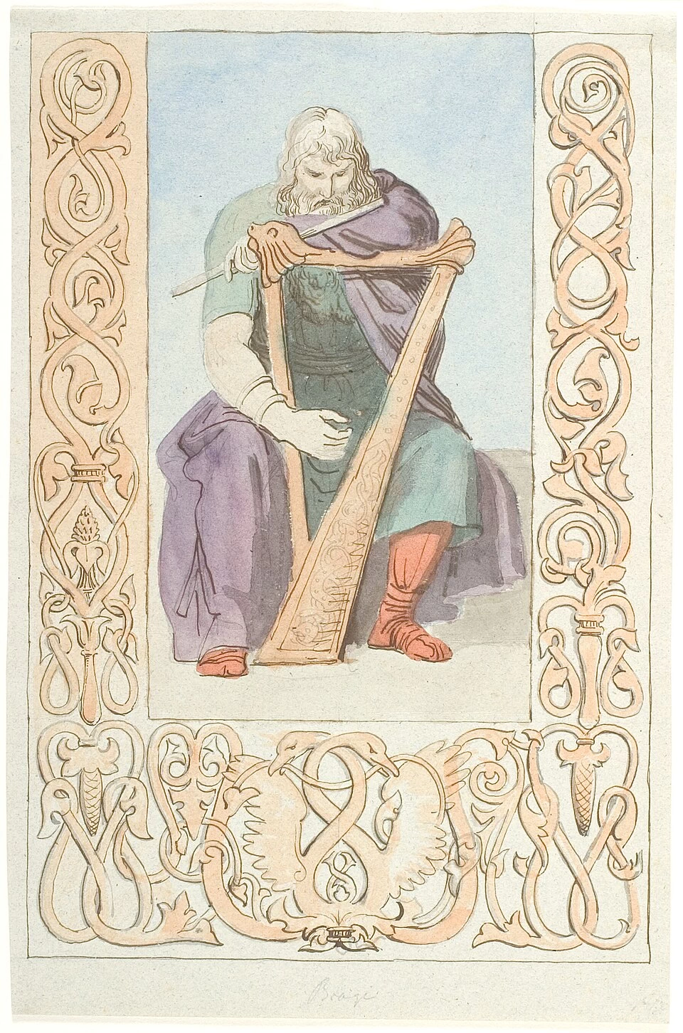 Johan Thomas Lundbye, Brage, 1844 - Statens Museum for Kunst